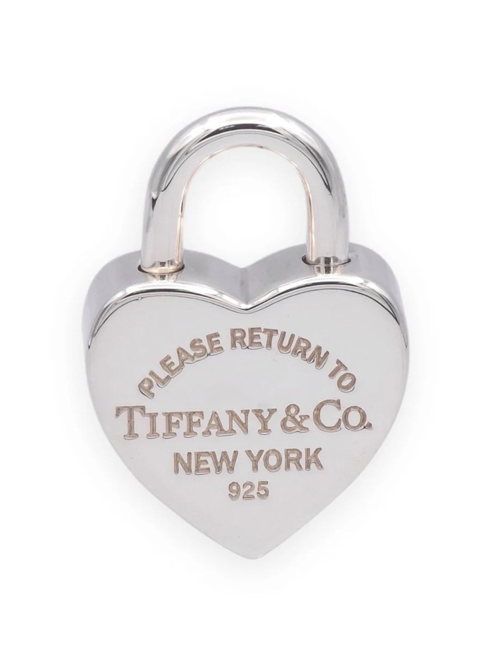 TIFFANY & CO. RETURN TO TIFFANY HEART LOCK PENDANT CHARM STERLING SILVER